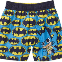 Batman Baby Boys Allover Print Swim Trunks, 24 Months