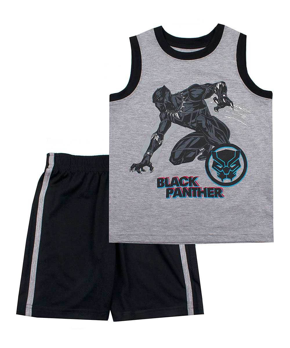 Black Panther Toddler Boys Tank Top and Shorts Set, Boys 2T-4T