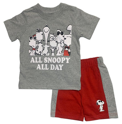 Peanuts Boys' Snoopy T-Shirt and Knit Shorts Set (Toddler Boys)