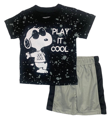 Peanuts Boys' Snoopy Play it Cool T-Shirt and Mesh Shorts Set (Toddler Boys)