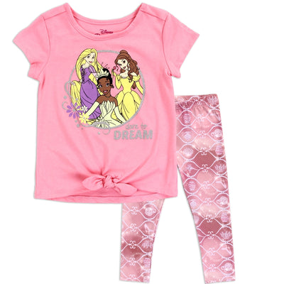 Disney Princess Toddler Girls Tie-Front Top and Leggings Set