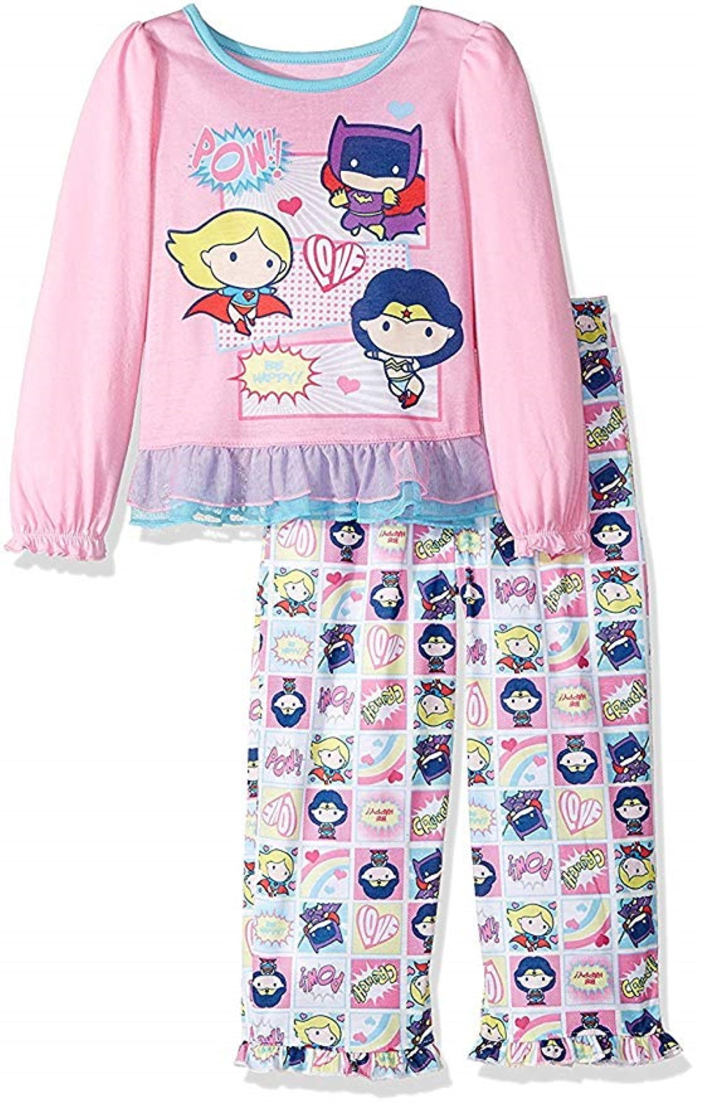 Justice League Toddler Girls Pajamas Set with Cape