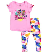 LOL Surprise Girls 4-6x Be Cre8tive T-Shirt and Leggings Set