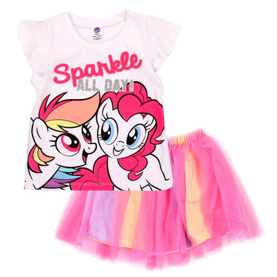 My Little Pony Toddler Girls Flutter Sleeve Top and Tutu Skirt Set