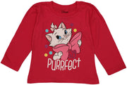 Disney Aristocats Toddler Girls Marie So Purrfect Long Sleeve T-Shirt, Girls 2T-5T