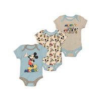 Disney Mickey Mouse 3 Pack Bodysuit Set (Baby Boys)