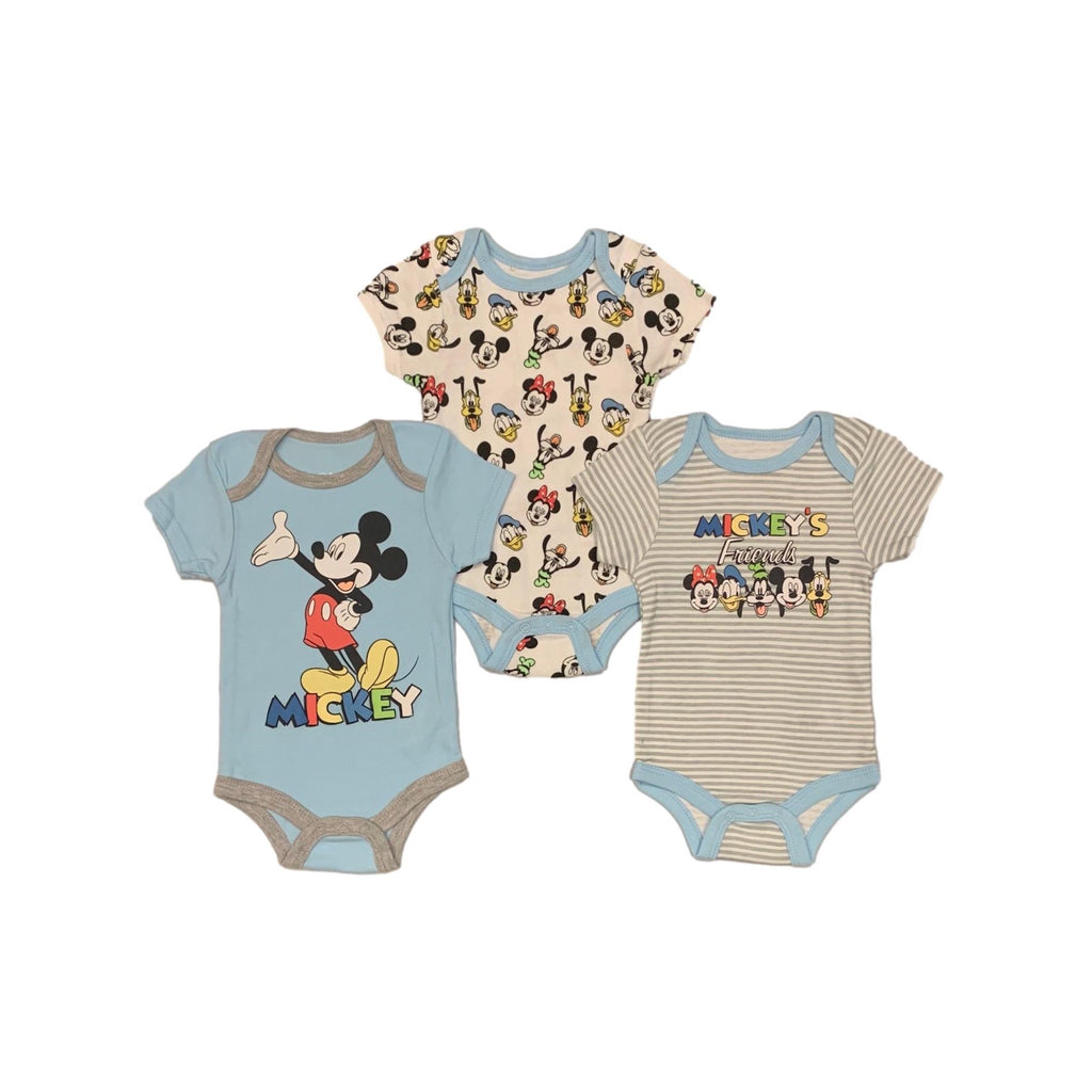 Disney Mickey Mouse 3 Pack Bodysuit Set (Baby Boys)