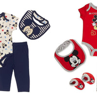 Disney Mickey Mouse 4 Piece Bodysuit and Pants Layette Set (Baby Boys)