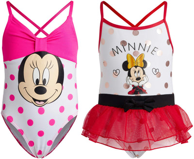 Disney Infant Girls' 12-24M Minnie Mouse One Piece Swimsuit, Red or Pink
