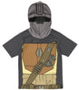 Star Wars The Mandalorian Boys 2T-7 Mando Hooded T-Shirt