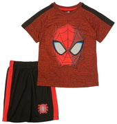 Spiderman Boys 4-7 Poly T-Shirt and Mesh Shorts Set