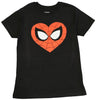 Marvel Girls 4-16 Spiderman Heart Face T-Shirt