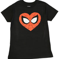 Marvel Girls 4-16 Spiderman Heart Face T-Shirt