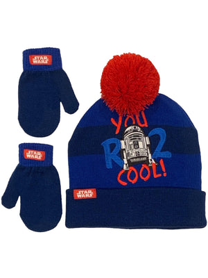 Star Wars Toddler Boys' Beanie Hat and Mittens Set, 2T-4T