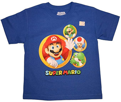 Super Mario Big Boys' Circles Graphic T-Shirt L(14/16)