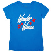 Wonder Woman Girls 6-16 Glitter Stars T-Shirt