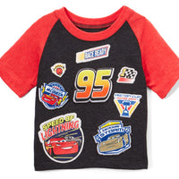 Disney Cars Toddler Boys Patches Raglan T-Shirt, Boys 2T-4T