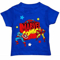 Marvel Toddler Boys' Block Logo and Heroes T-Shirt-2T-4T