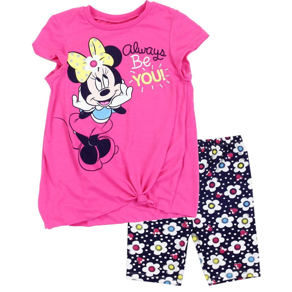 Disney Minnie Mouse Baby Girls 12-24M Bike Shorts Set