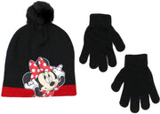 Minnie Mouse Girls Beanie Hat and Gloves Set, 4-6X