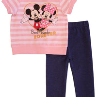 Minnie Mouse Baby Girls 0-12M Pullover Top and Jeggings Set