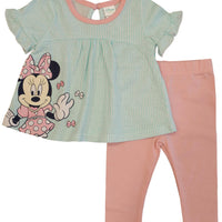 Minnie Mouse Baby Girls Top and Leggings Set