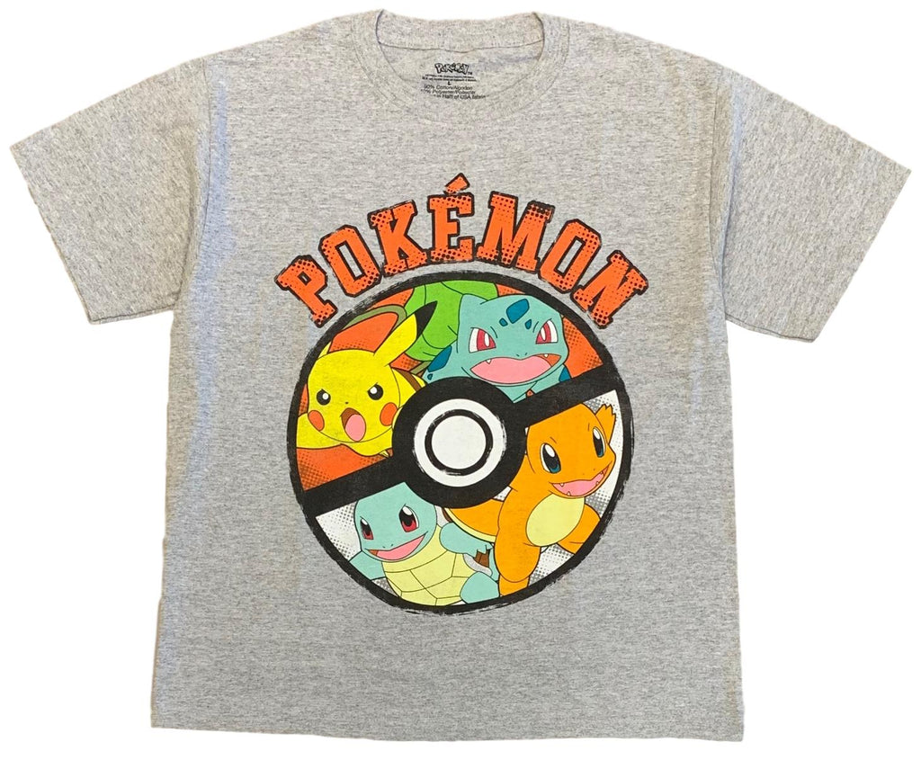 Pokemon Boys 8-20 Pokeball Starters T-Shirt