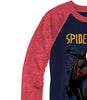 Marvel Boys' Miles Morales Spiderman Long Sleeve Raglan T-Shirt, Boys S-XL