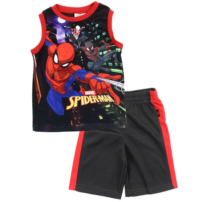 Spiderman Toddler Boys' Sublimated Shorts Set (2T)