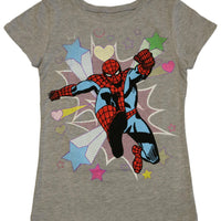 Marvel Girls 4-16 Spiderman Heart Burst T-Shirt